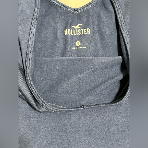 Hollister Soft Stretch Seamless Fabric Women's Blue Crop Top Size XS - Picture 6 of 9